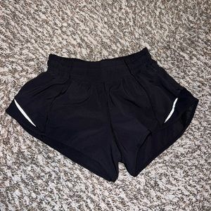 Black lululemon hotty hot shorts
